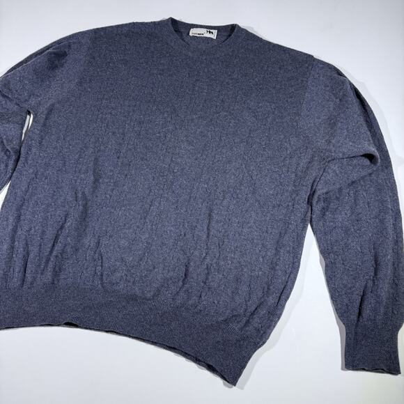 I Levrieri Cashmere Silk Sweater Mens Medium Made in Italy Cable Knit Light - Picture 3 of 8